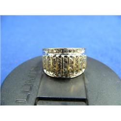 Diamond men's ring, 10K yellow gold, round cut, approx. .50 carats, clarity SI2-I2, color J-K, estim