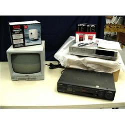 Toshiba VHS player and Mitsubishi video set recorder HS-5300UA, Exxis video surveillance observation