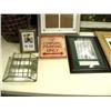 Image 3 : Soft sculpture moose, picture of little girl, picture frames, basket - of willow and deer hide (246)