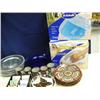 Image 3 : Lot of cobalt blue dinner plates with silver under plates, set of 6 Japanese soup bowls, thermal the