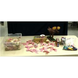 Collection of decorations and 9mm Luger ammo, .22 ammo, collection of cigarette lighters, and moose 