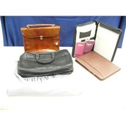 Lot of 4 new leather briefcases and portfolios (241)