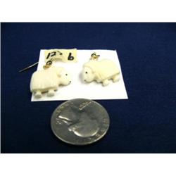 CHOICE on 4 ivory earrings by Robert Kokuluk: musk ox (2)