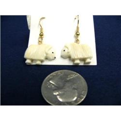 CHOICE on 4 ivory earrings by Robert Kokuluk: musk ox (2)