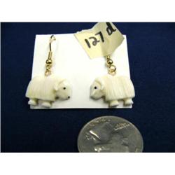 CHOICE on 4 ivory earrings by Robert Kokuluk: musk ox (2)