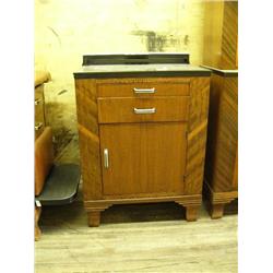 Art Deco walnut doctor's office cabinet (210)