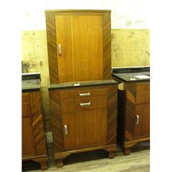 Art Deco walnut doctor's office cabinet (210)
