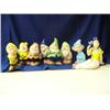 Image 1 : Snow white and the 7 dwarves pottery figures 8.5" tall, Snow White marked Walt Disney (241)