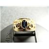 Image 1 : Sapphire lady's ring, 14 K yellow gold, sapphire: oval faceted, approx. .25 carats, transparent, dar