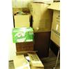 Image 1 : Small brown fridge, white cabinet, filing cabinet (241)