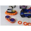 Image 5 : (7) Plastic Toy Boats & Cars w/2 Remotes