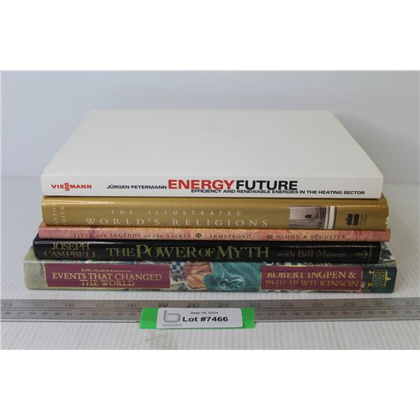 (5) Books - Encyclopedia of Events That Changed The World - Power of Myths - World's Religion