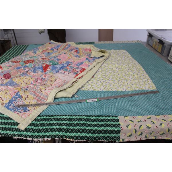 (2) Older Patchwork Quilts (67" x 80" - 50" x 80") (both worn & Torn)