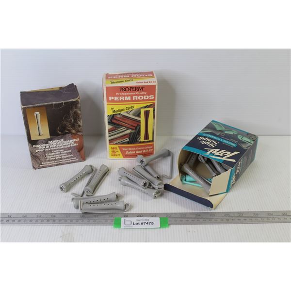 (3) Boxes of Plastic Curling Rods