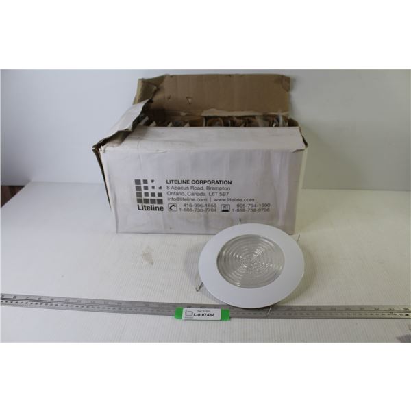 (12) Liteline 6" Clear Lenses - Recessed Lighting (box is water damaged - as is)