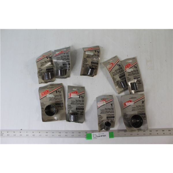 (9) Hole Saw Bits  - 7/8 to 2"