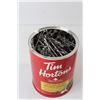 Image 3 : 10lbs of 4" Spiral Nails in a Tim Hortons Coffee Tin