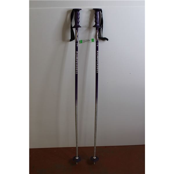 Purple Komperdell Ski Poles Alloy - 49" Tall