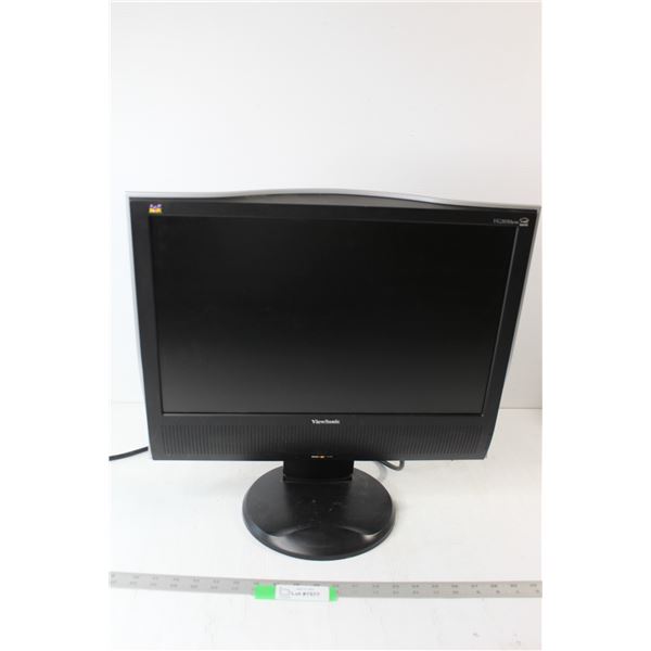 View Sonic 20" Monitor VGA DVI-D Plugins - Powers On Consignor Says Working