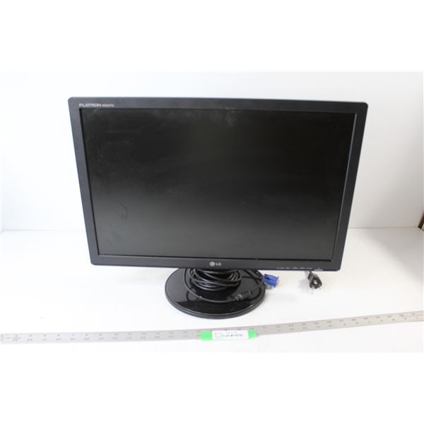 LG Flatron Monitor 22" VGA DVI-D Video Plugins with VGA Cable - Powers On Consignor Says Working