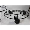 Image 2 : (4) Black Metal Plant Stands - One with Wheels