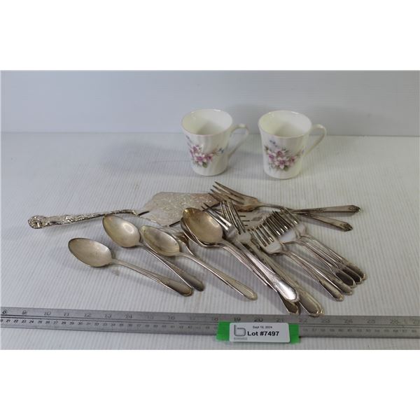 W.M. Rogers & Son Plated Cutlery - (2) Birks Cups