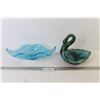 Image 1 : Glass Art Dish - BMP Style Swan Dish