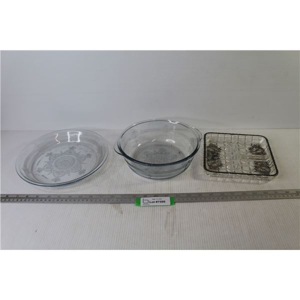 Glass Plate & Bowl - Glass Divided Dish