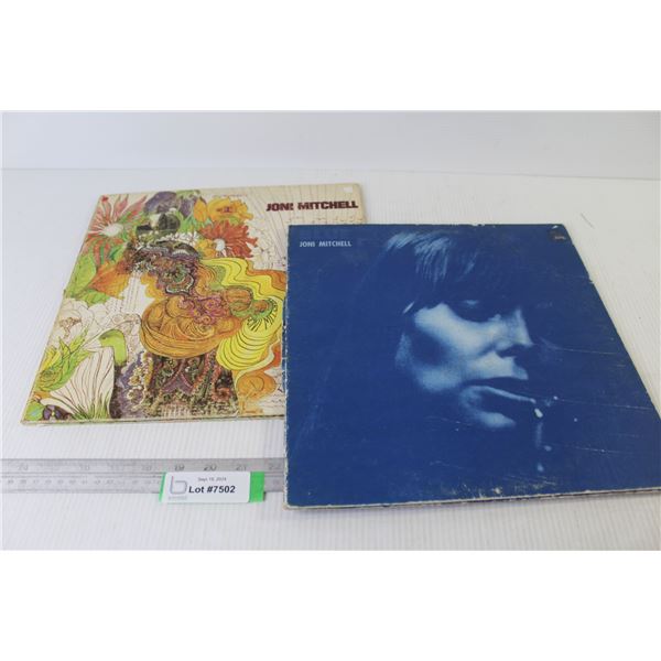 (2) Joni Mitchell Vinyl Records