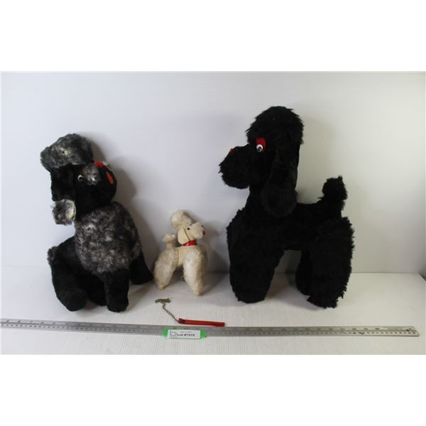 (3) Vintage Stuffed Poodles