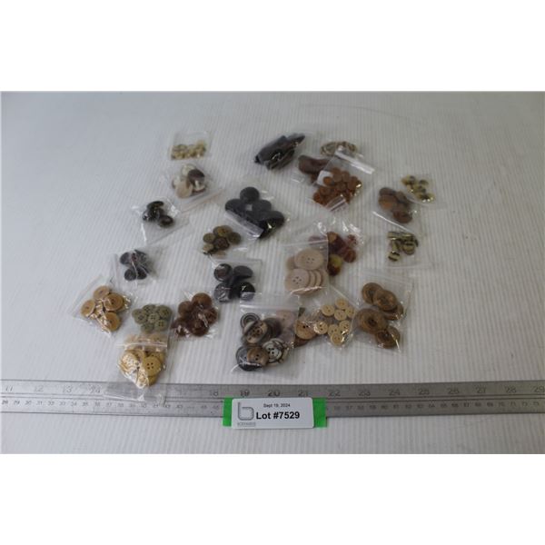 Assorted Buttons - Earth Tone