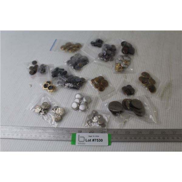 Assorted Buttons - Greys & Metal