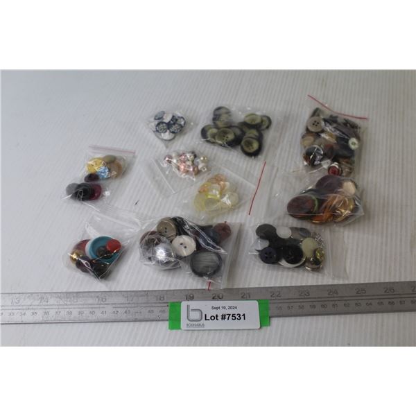 Assorted Buttons - Multi-Coloured