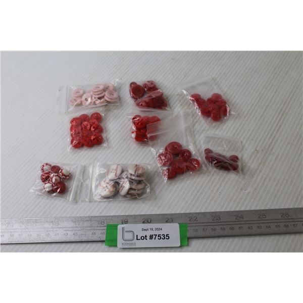 Assorted Buttons - Reds & Pink