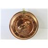Image 2 : Copper & Brass Frying Pan Clock we/Embossed Bird (battery operated - untested)
