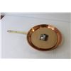 Image 4 : Copper & Brass Frying Pan Clock we/Embossed Bird (battery operated - untested)