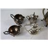 Image 2 : (7) Silver Plated Coffee Pot, Cream Cups, Sugar Bowl