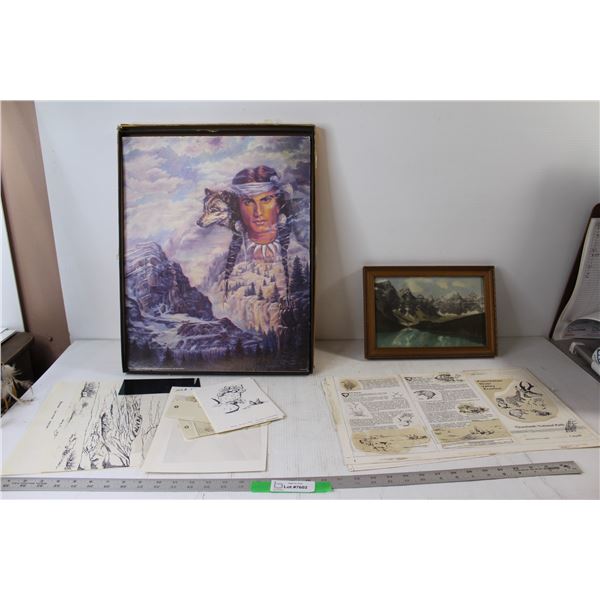 Lake Louise Photograph Art - 12 1/2  x 8 3/4 , Indigenous Art - 16  x 20 , Grasslands National Park 