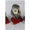 Image 3 : (4) Knowledge Ceramic Owl Decorations