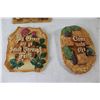 Image 2 : (4) Christian Ceramic Art Messages, Wooden Glory To God Sign