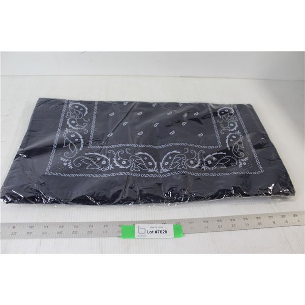 Package of Black Handkerchiefs or Bandanas - Still Sealed