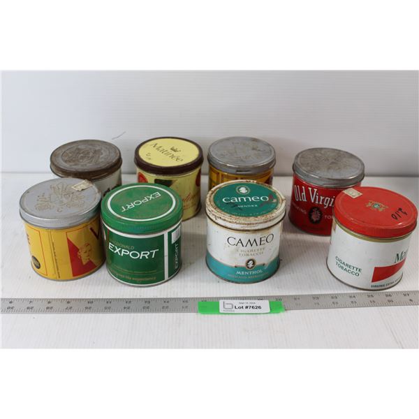 (8) Metal Tobacco Tins