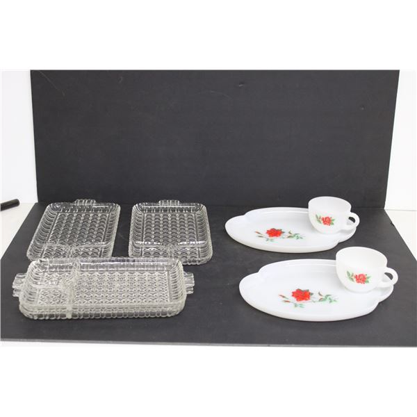 (2) Hostess Sets (Complete), (4) Plates for Hostess Sets (No Cups)