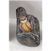 Image 3 : (2) Owl Painted Rocks, Portable Household Metal File Box