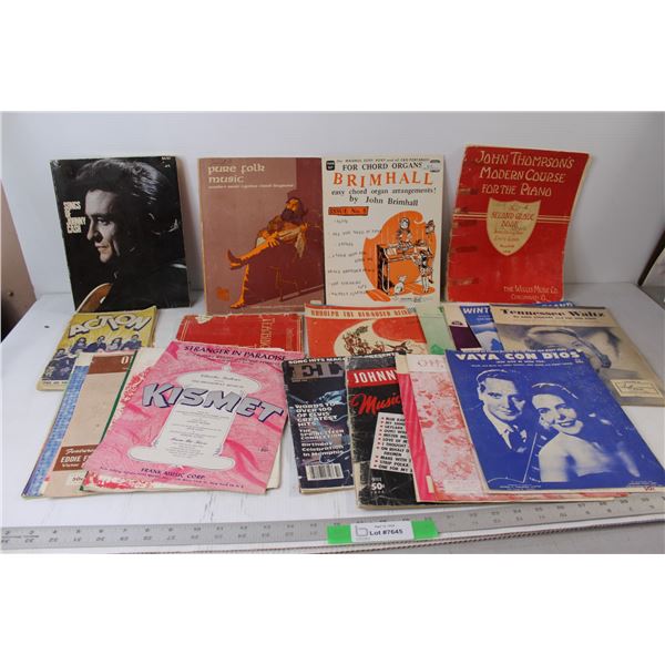 Assorted Song Books - Johnny Cash, Rudolph The Red Nosed Reindeer, Tennessee Waltz, etc.