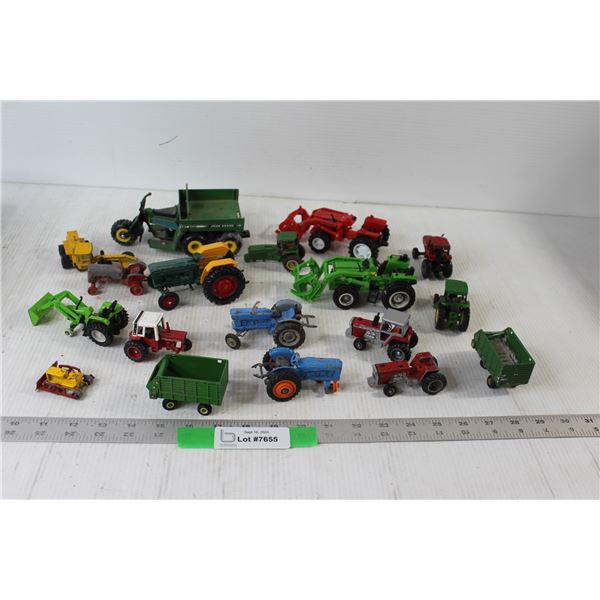 Assorted Toy Cars And Die Cast Cars and Tractors