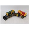 Image 4 : (7)  Toy Tractors and Trucks - Dumper, Digger, Tonka