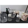 Image 3 : Electrolux Canada Savings Bank, Pie Plate, 93) Mugs, Battery Electric Mixer, Cream Cup, Vase, Salt A
