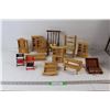 Image 1 : (12) Doll Furniture - Closets, Shelves, Chairs, Benches