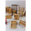 Image 3 : (12) Doll Furniture - Closets, Shelves, Chairs, Benches